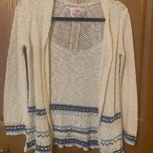 Justice Girls Cardigan Sweater Size 14 100% cotton